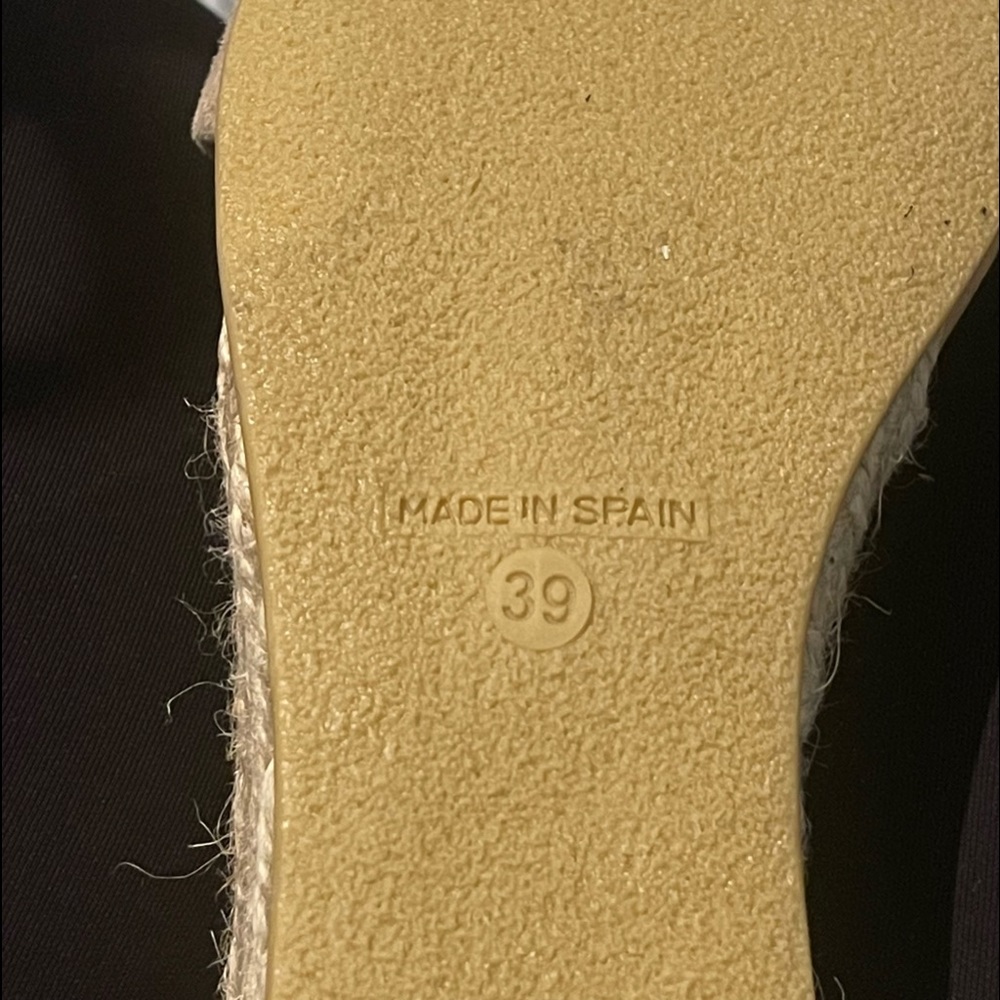 Yevalu Suede Leather Espadrilles Sandals Slip-On Wedges Elastic Strap Spain - Picture 6 of 8